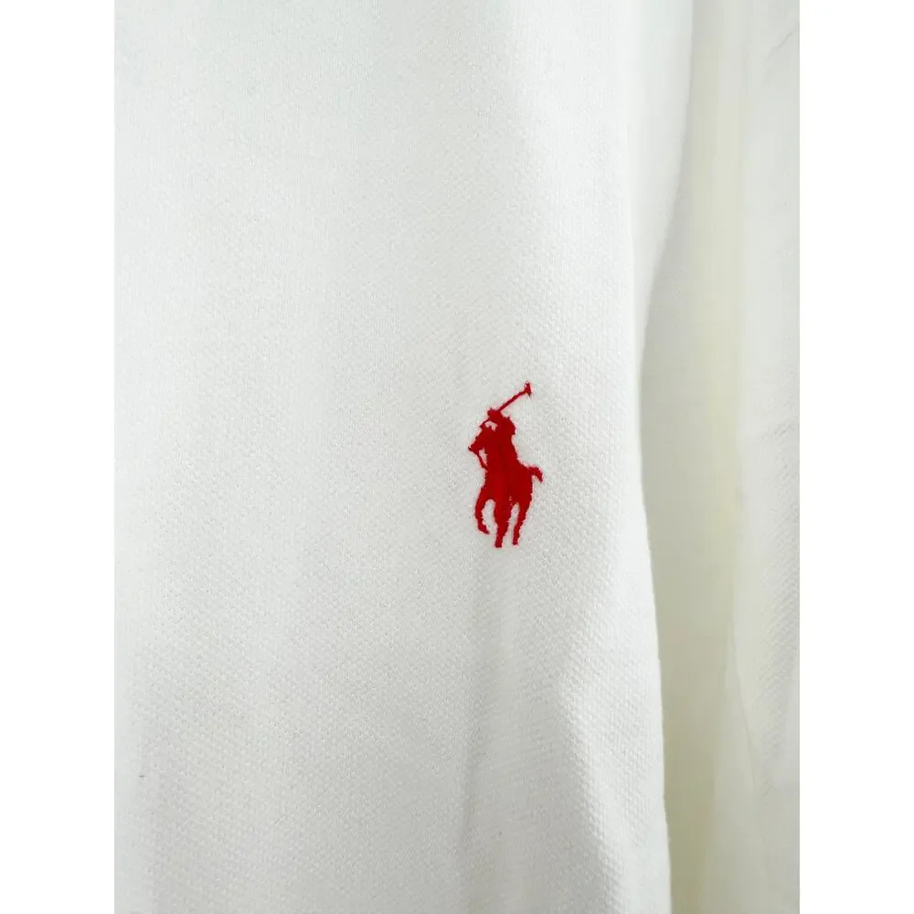 POLO RALPH LAUREN Long Sleeve Polo Shirt Size XLT NEW White $170